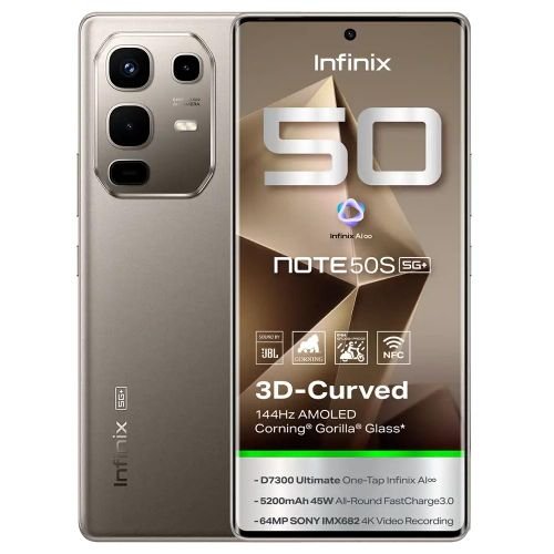 Infinix Note 50S Dual SIM, 256GB, 8GB RAM, 5G - Titanium Grey