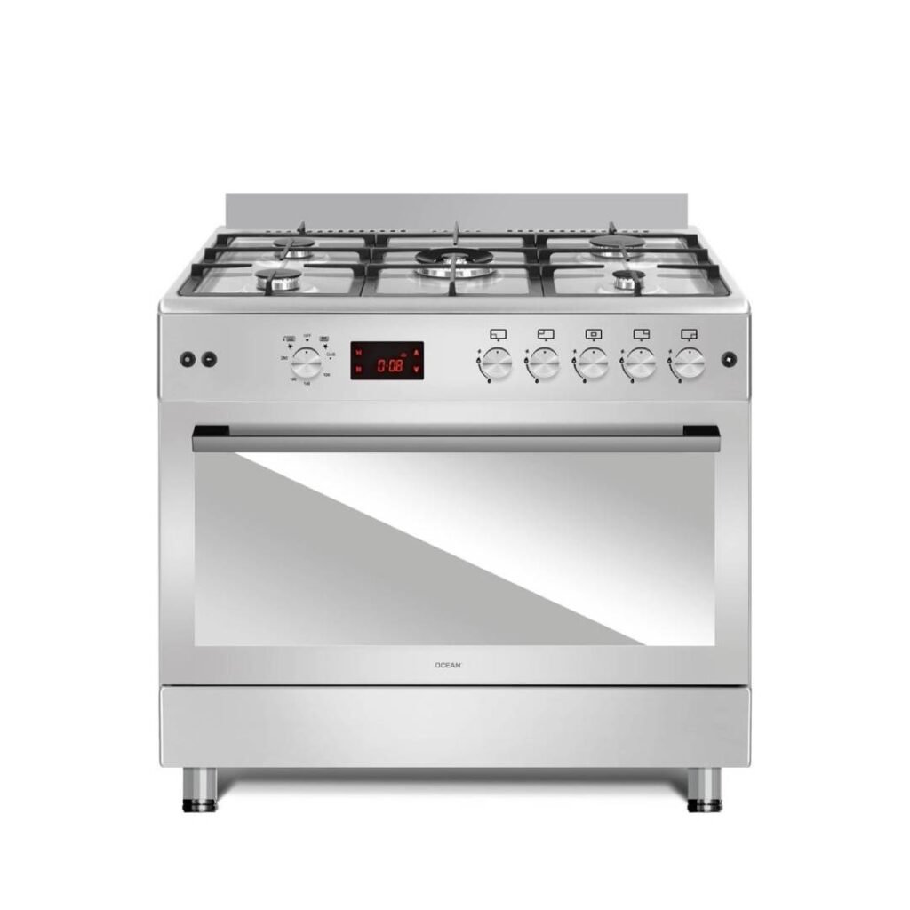 بوتاجاز غاز اوشن ، عدد 5 شعلة ، فضي - OCGR 9650-17 IP
