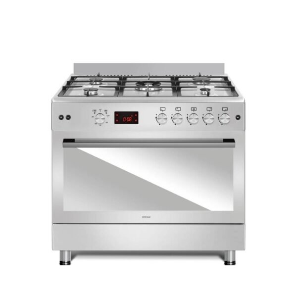 بوتاجاز غاز اوشن ، عدد 5 شعلة ، فضي - OCGR 9650-17 IP