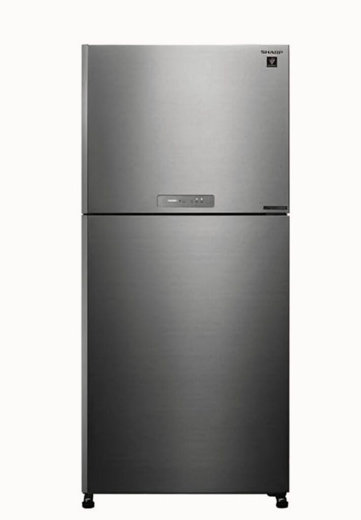 ثلاجة بفريزر علوي شارب، سعة 480 لتر، نوفروست، انفرتر، ستانلس ستيل - SJ-PV63G-DST