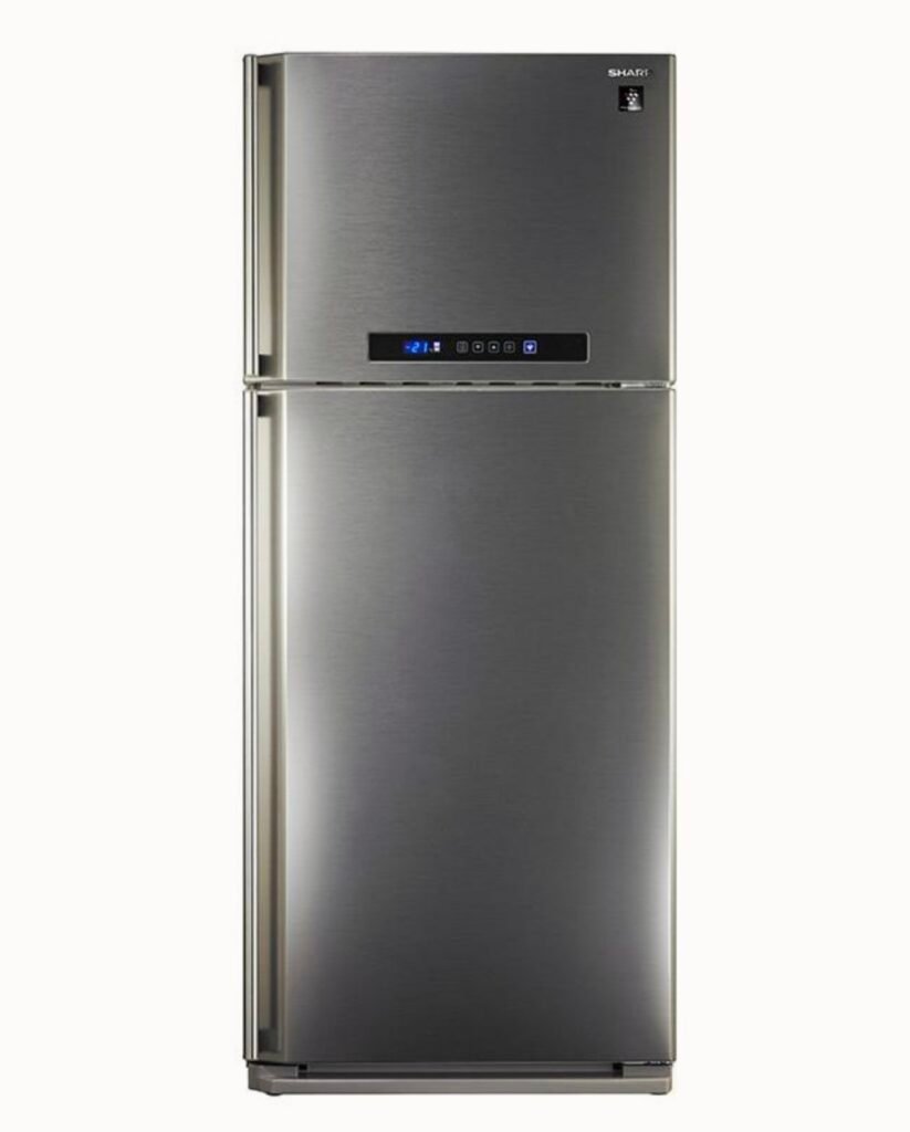ثلاجة بفريزر علوي شارب، سعة 18 قدم، نوفروست، ستانلس ستيل - SJ-PC58A(ST)