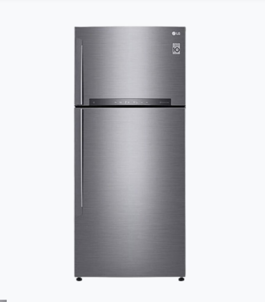 ثلاجة إل جي، 506 لتر، انفرتر، 2 باب، GN-H722HFHL - فضي