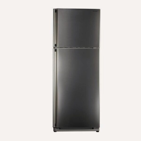 ثلاجة بفريزر علوي شارب، سعة 396 لتر، نوفروست، ستانلس ستيل - SJ-48C(ST)