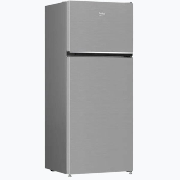 ثلاجة نوفروست بيكو بفريزر علوي، 390 لتر، 2 باب - فضي (RDNE420KD)