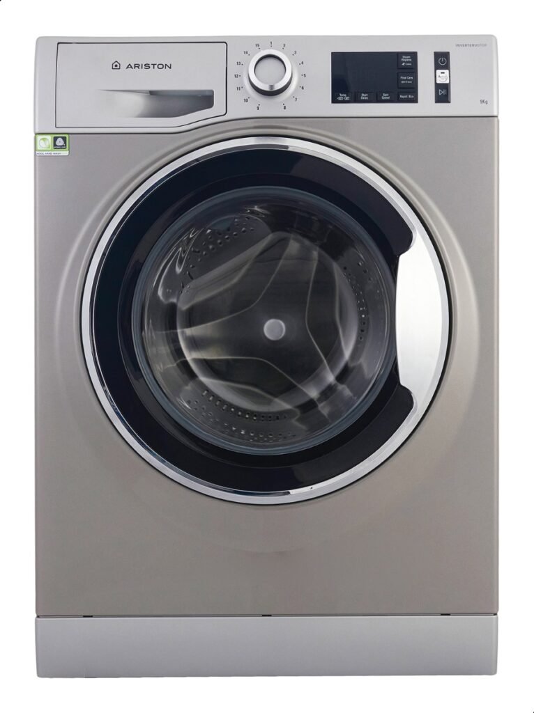 غسالة فول اتوماتيك انفرتر اريستون ، سعة 9 كجم ، فضي - NLM11 946 SC A EX