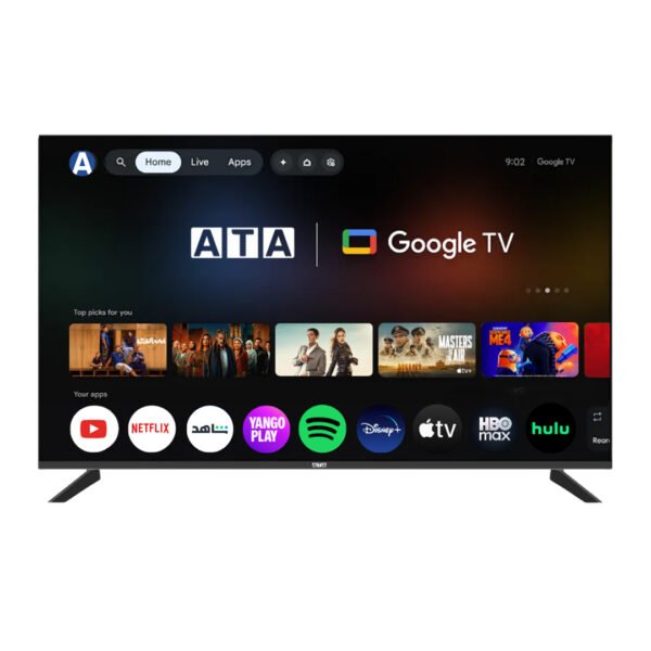 شاشة تلفزيون سمارت بدون إطار ايه تي ايه ، مقاس 65 بوصة ، ليد ، دقة 4K UHD