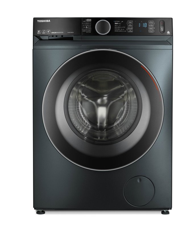 غسالة فول اتوماتيك انفرتر توشيبا ، سعة 9 كجم ، رمادي - TW-BK100GF4EG(MK)