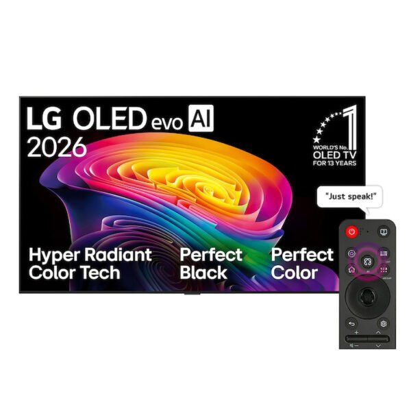 شاشة تلفزيون سمارت ال جي ، مقاس 77 بوصة ، OLED Evo ، دقة 4K UHD ، بريسيفر داخلي