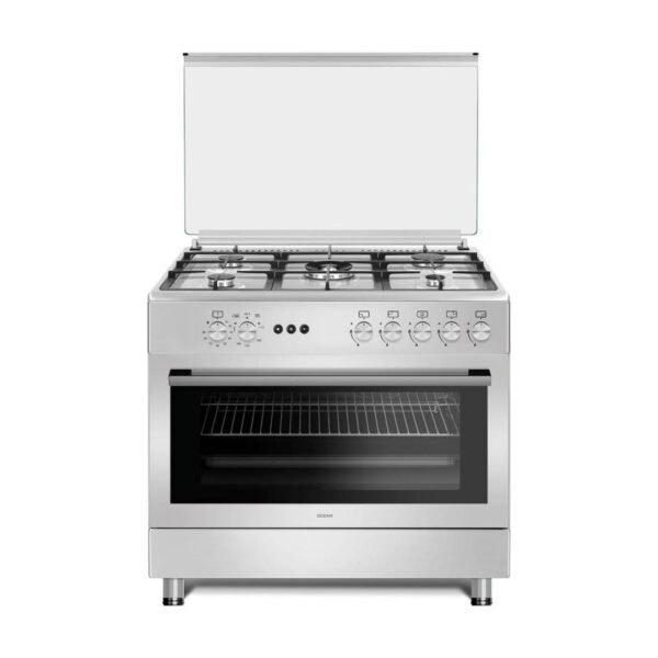 بوتاجاز غاز اوشن ، عدد 5 شعلة ، فضي - OCGR 9650-15 IC