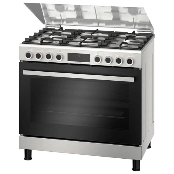 بوتاجاز غاز بوش ، عدد 5 شعلة ، اسود وستانلس ستيل - HGP3I8W50S