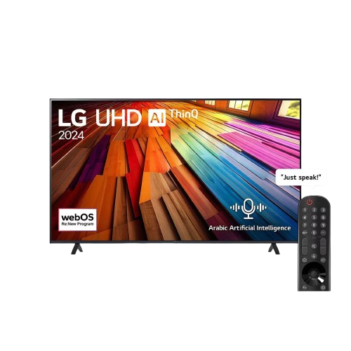 تليفزيون سمارت ال جى Ai UT80 مقاس 70 بوصه LED، بدقة 4K UHD، بريسيفر داخلي - 70UT80006LA
