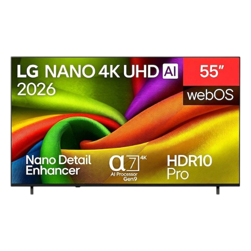 تليفزيون سمارت AI ال جى 55 بوصة 4K UHD NanoCell - 55NU8E0B6LA (2026)
